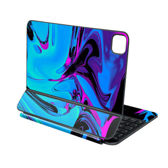 Magic Keyboard for iPad PRO 11” (M4, 2024) Print Printed Custom SIGNATURE Rainy Night in Bangkok Skin Wrap Sticker Decal Cover Protector by QSKINZ | qskinz.com