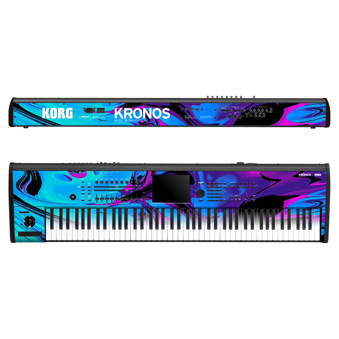 Korg Kronos 2 Music Workstation (88 keys) Print Printed Custom SIGNATURE Rainy Night in Bangkok Skin Wrap Sticker Decal Cover Protector by Keyskinz & Jordan Rudess | qskinz.com
