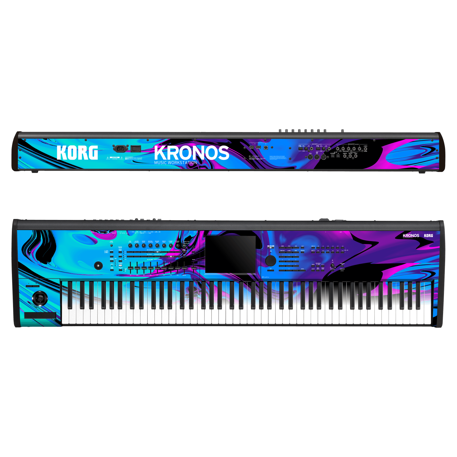 Korg Kronos 2 Music Workstation (88 keys) Print Printed Custom SIGNATURE Rainy Night in Bangkok Skin Wrap Sticker Decal Cover Protector by Keyskinz & Jordan Rudess | qskinz.com
