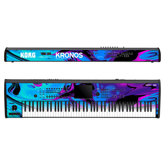 Korg Kronos 2 Music Workstation (88 keys) Print Printed Custom SIGNATURE Rainy Night in Bangkok Skin Wrap Sticker Decal Cover Protector by Keyskinz & Jordan Rudess | qskinz.com
