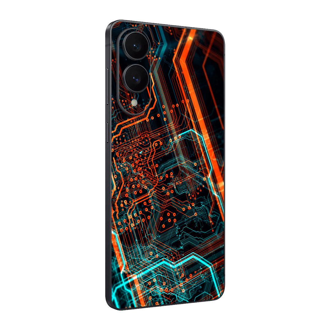 Samsung Galaxy S25 EDGE Print Printed Custom SIGNATURE NEON PCB Board Skin Wrap Sticker Decal Cover Protector by QSKINZ | qskinz.com
