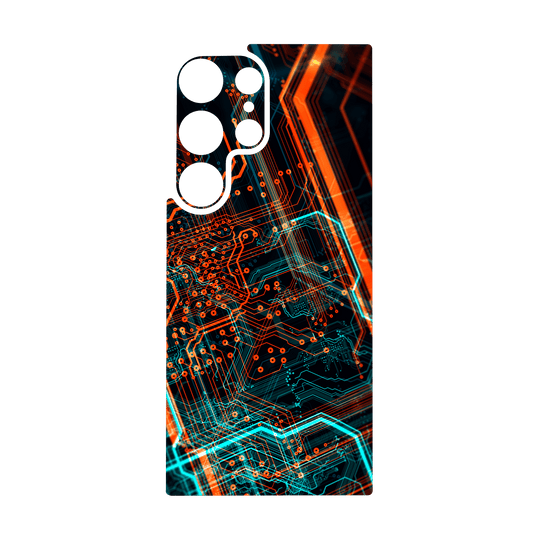 Galaxy S24 ULTRA Qcaze - SIGNATURE NEON PCB Board (Case + Skin Kit)