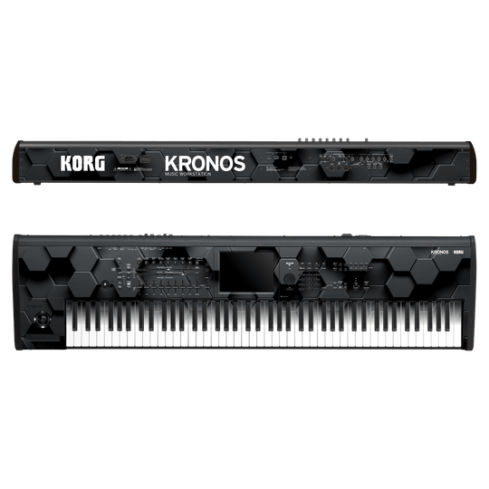 Korg Kronos 2 Music Workstation (88 keys) Print Printed Custom SIGNATURE Hexagonal Reaction Skin Wrap Sticker Decal Cover Protector by Keyskinz & Jordan Rudess | qskinz.com
 