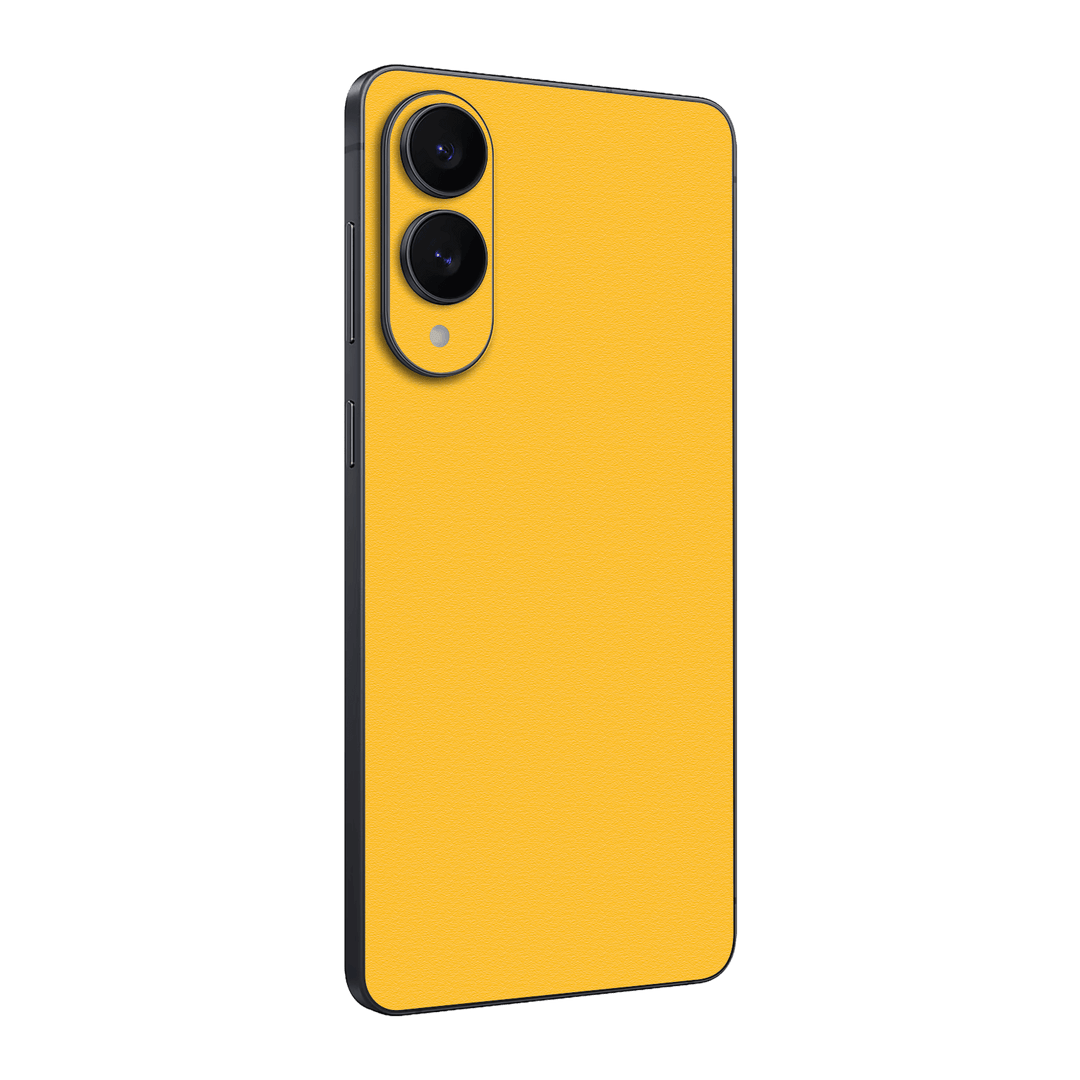 Samsung Galaxy S25 EDGE Luxuria Tuscany Yellow Matt 3D Textured Skin Wrap Sticker Decal Cover Protector by QSKINZ | qskinz.com
