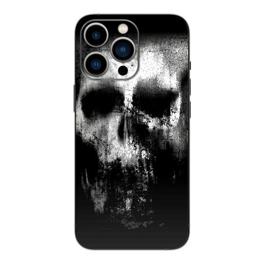 iPhone 15 PRO SIGNATURE Horror Black & White SKULL Skin - Premium Protective Skin Wrap Sticker Decal Cover by QSKINZ | Qskinz.com