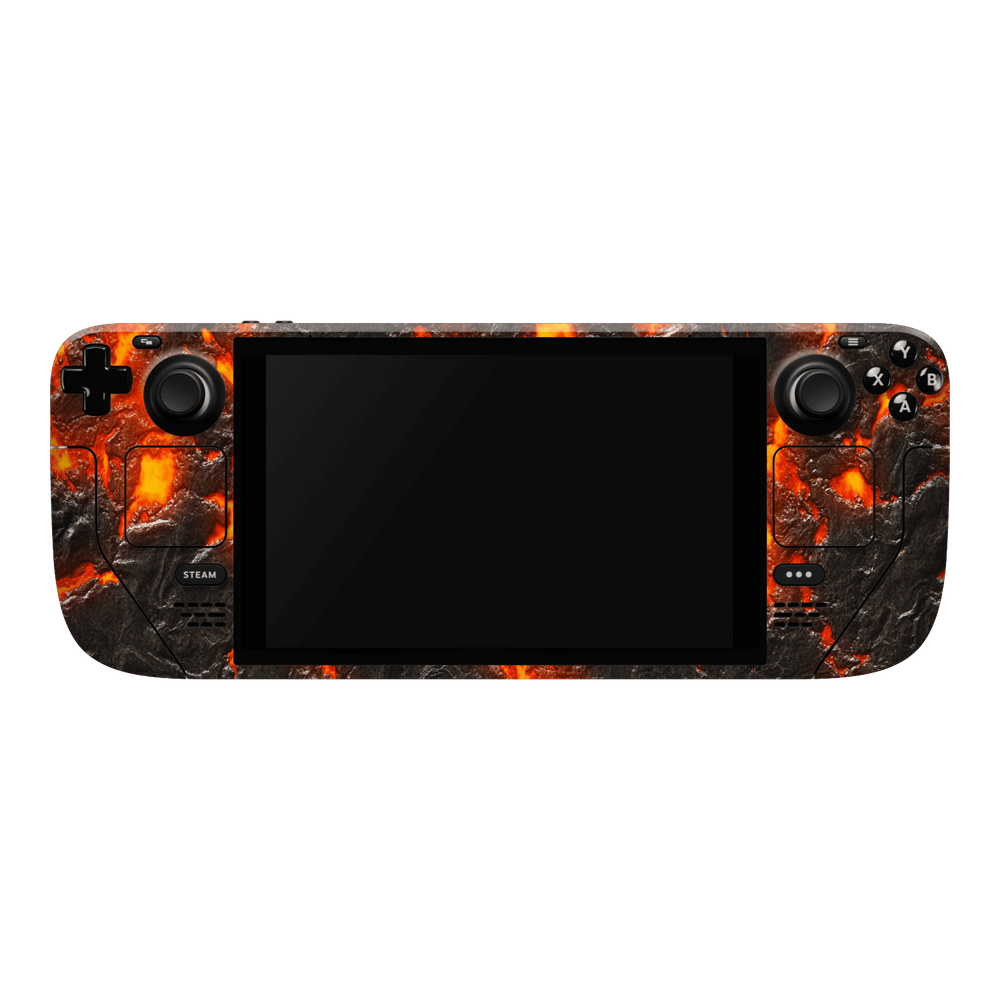 Steam Deck OLED Print Printed Custom SIGNATURE Magma Lava Skin Wrap Sticker Decal Cover Protector by EasySkinz | EasySkinz.com