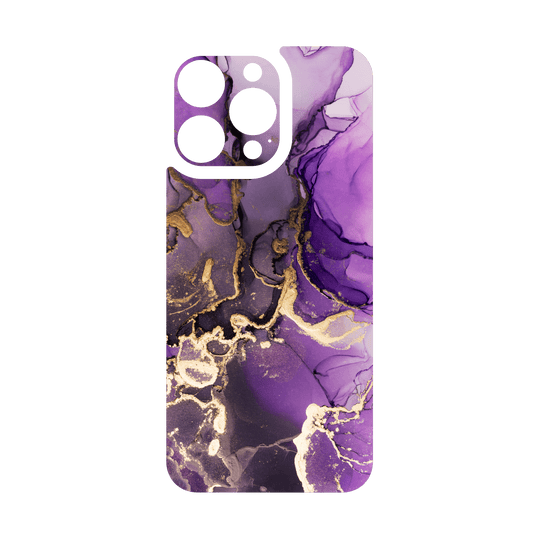 iPhone 16 Pro MAX Qcaze - SIGNATURE AGATE GEODE Purple-Gold (Case + Skin Kit)