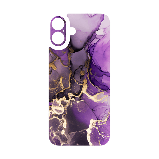 iPhone 16 Plus Qcaze - SIGNATURE AGATE GEODE Purple-Gold (Case + Skin Kit)