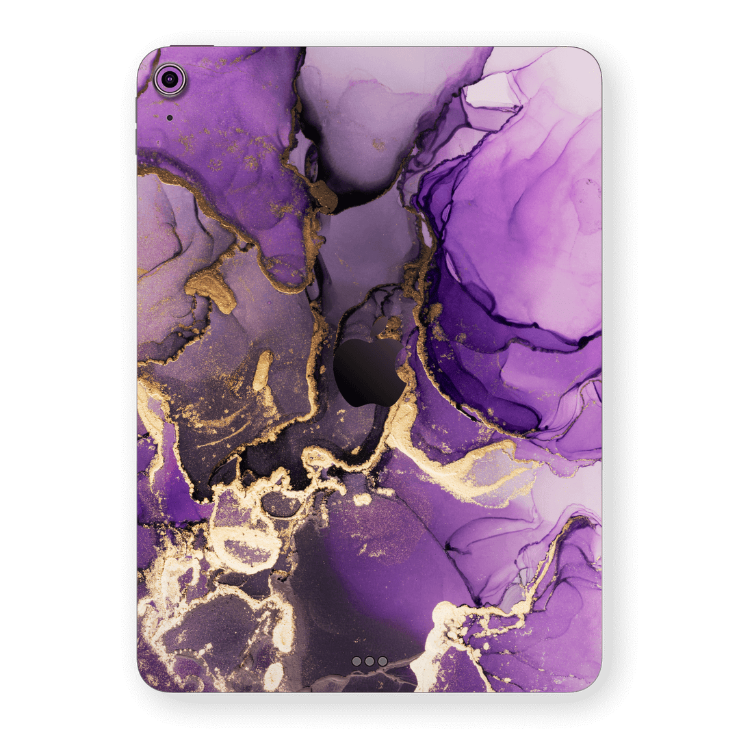 iPad Air 11” (M2) Print Printed Custom SIGNATURE AGATE GEODE Purple-Gold Skin Wrap Sticker Decal Cover Protector by QSKINZ | qskinz.com