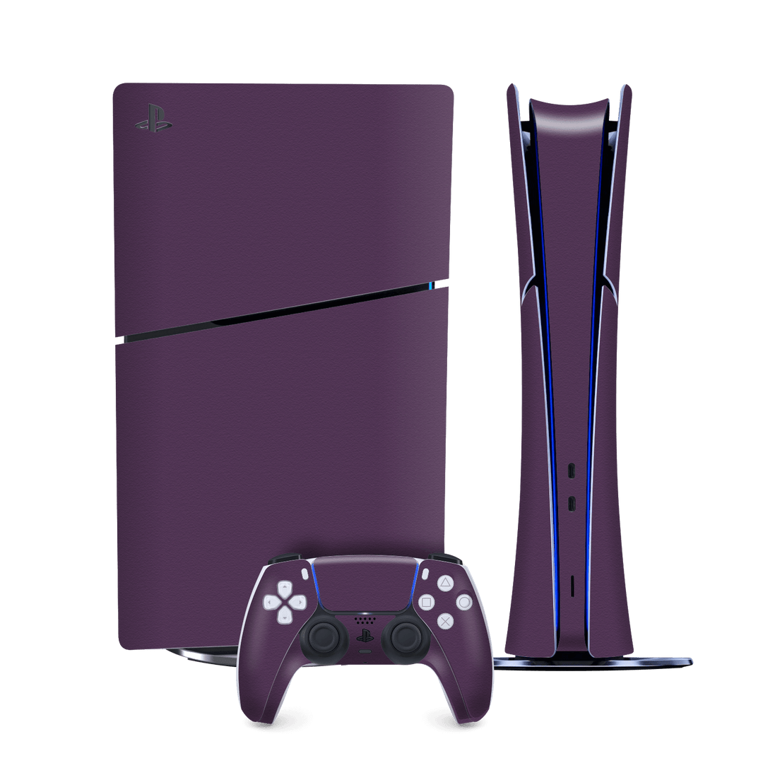 PS5 SLIM DIGITAL EDITION (PlayStation 5 SLIM) Luxuria Purple Sea Star 3D Textured Skin Wrap Sticker Decal Cover Protector by QSKINZ | qskinz.com