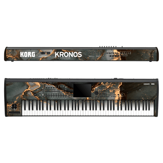 Korg Kronos 2 Music Workstation (88 keys) Print Printed Custom SIGNATURE AGATE GEODE Deep Forest Skin, Wrap, Decal, Protector, Cover by Keyskinz & Jordan Rudess | qskinz.com
 