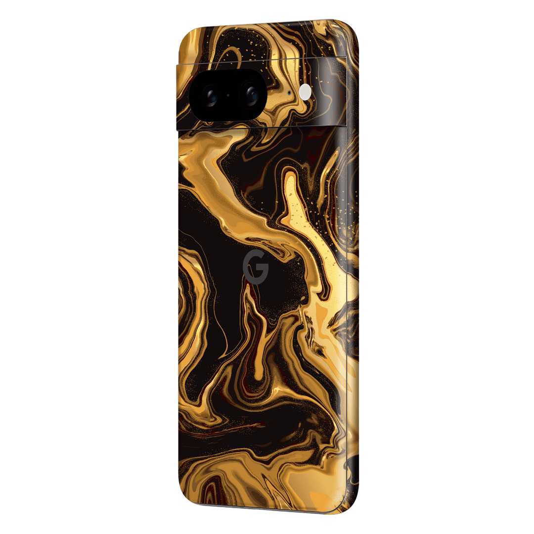 Google Pixel 8 (2023) Print Printed Custom SIGNATURE AGATE GEODE Melted Gold Skin Wrap Sticker Decal Cover Protector by EasySkinz | EasySkinz.com