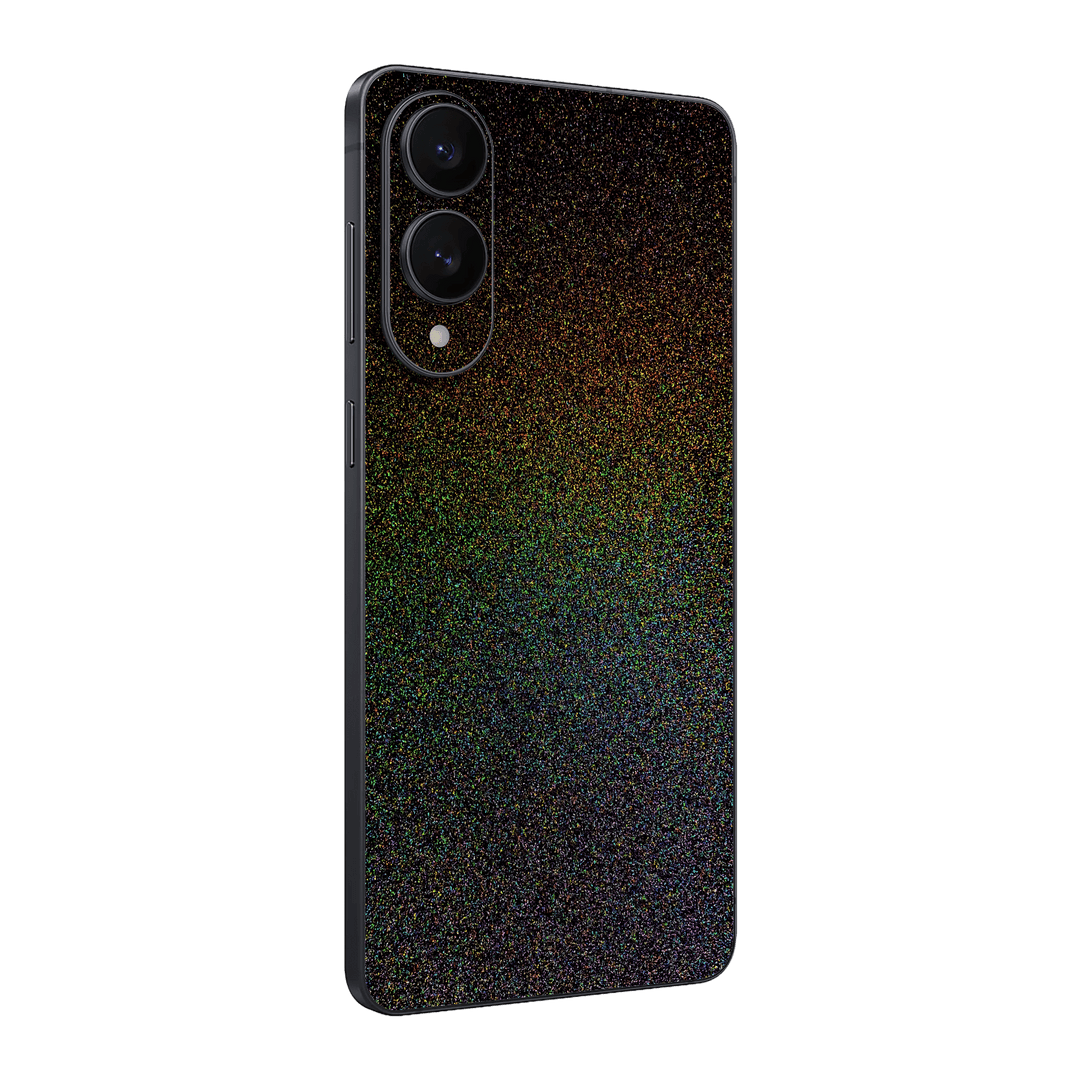 Samsung Galaxy S25 EDGE GALAXY Galactic Black Milky Way Rainbow Sparkling Metallic Gloss Finish Skin Wrap Sticker Decal Cover Protector by QSKINZ | qskinz.com
