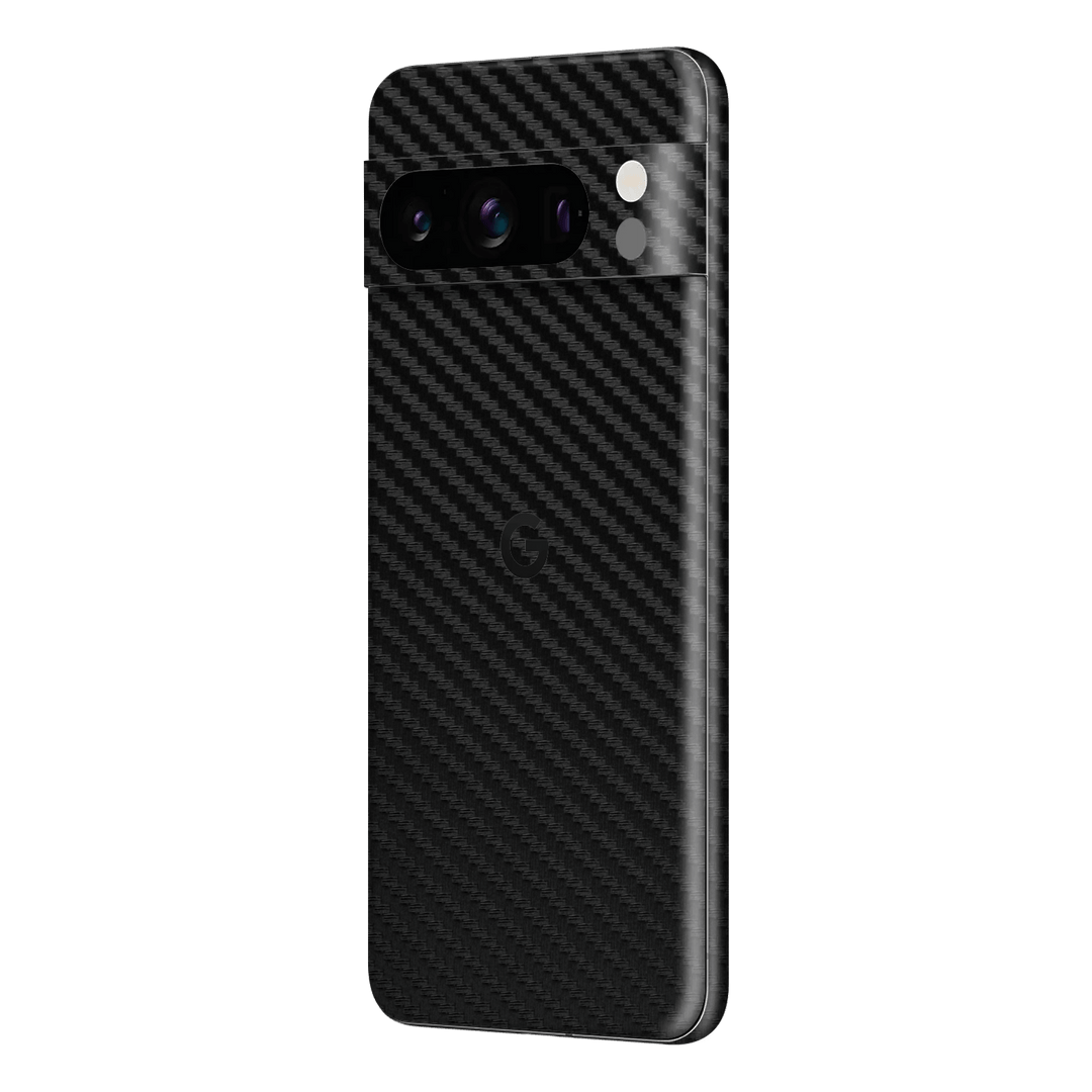 Google Pixel 8 PRO (2023) Black 3D Textured Carbon Fibre Fiber Skin Wrap Decal Cover Protector by EasySkinz | EasySkinz.com