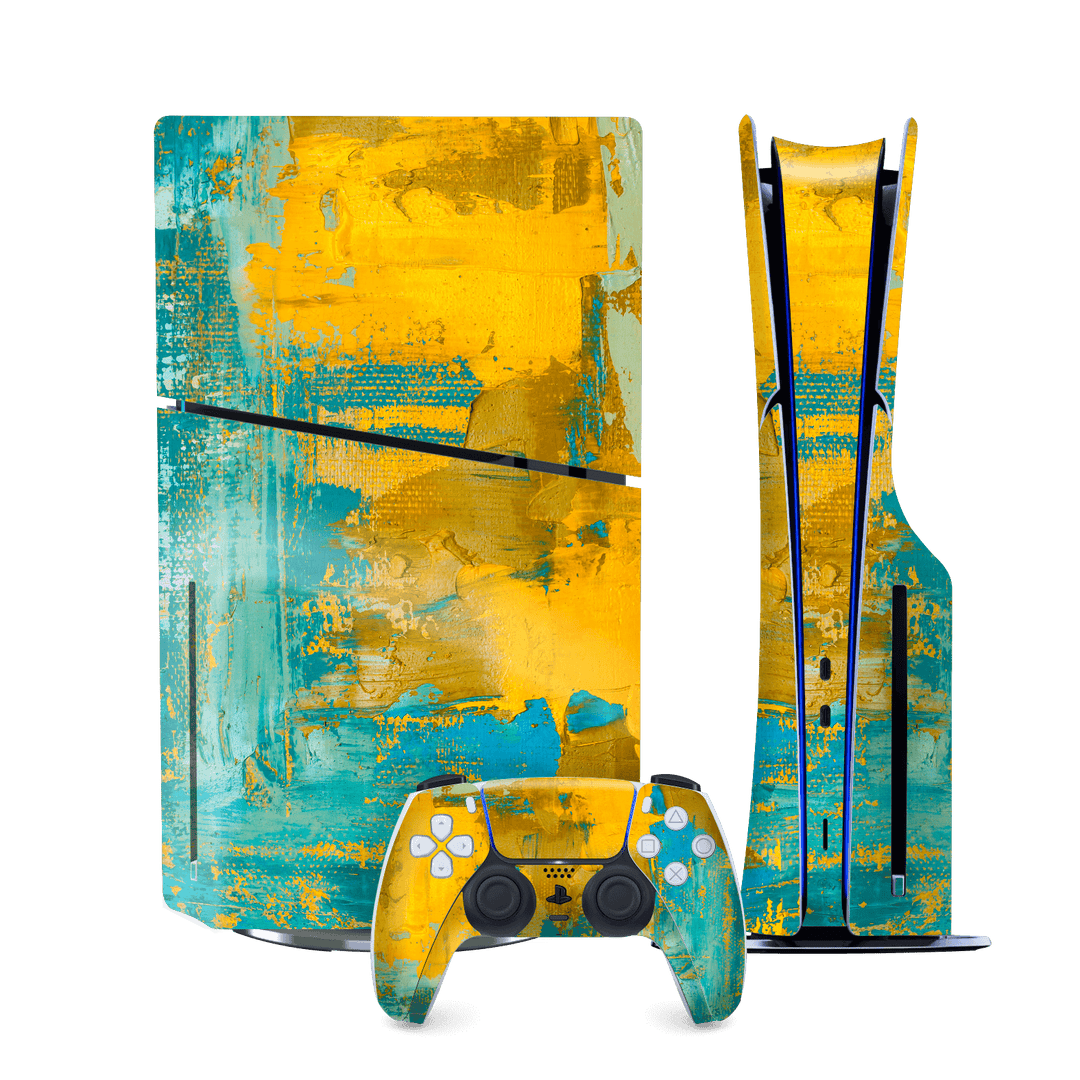 PS5 SLIM DISC EDITION (PlayStation 5 SLIM) Print Printed Custom SIGNATURE Art in FLORENCE Skin, Wrap, Decal, Protector, Cover by QSKINZ | qskinz.com