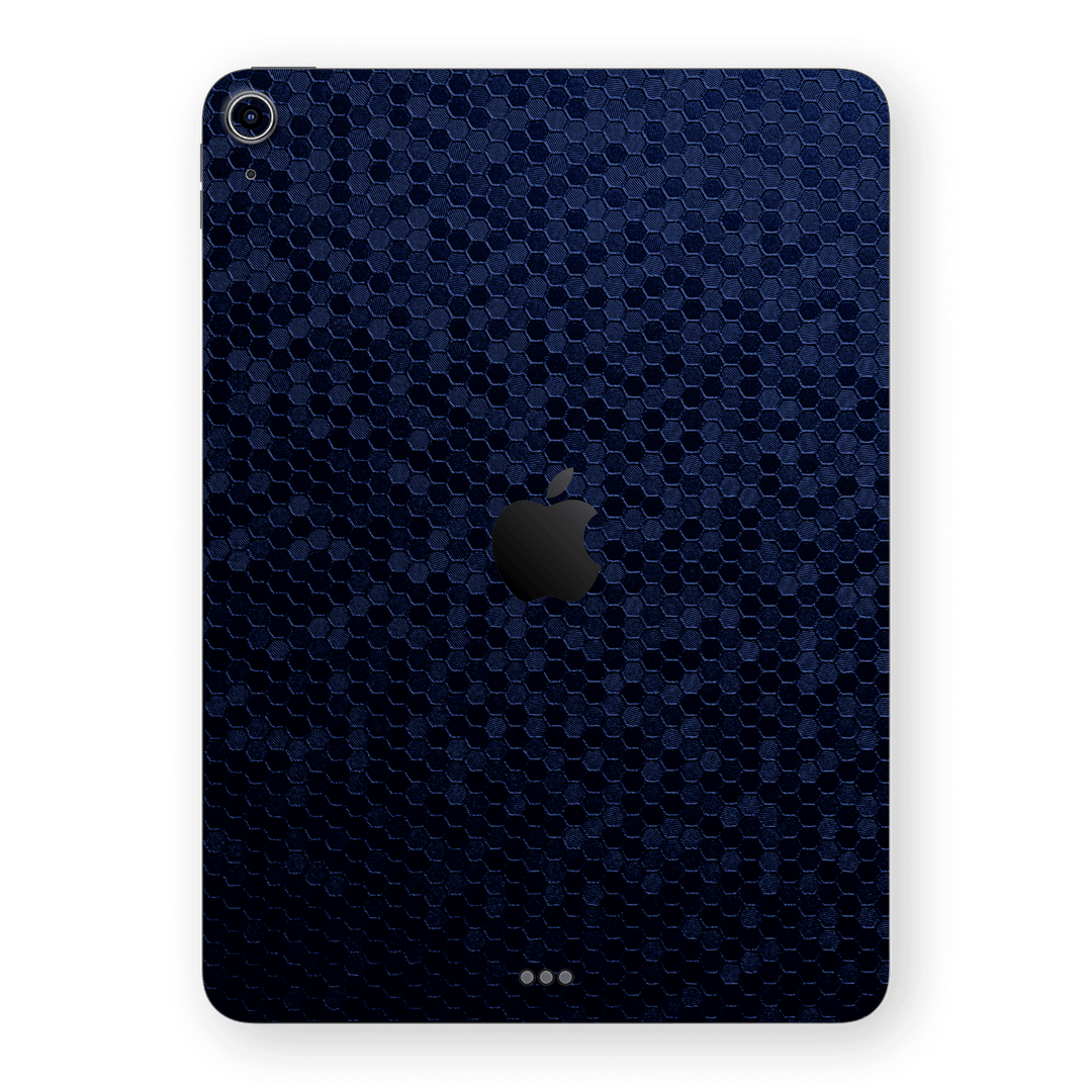 iPad Air 13” (M2) Luxuria Navy Blue Honeycomb 3D Textured Skin Wrap Sticker Decal Cover Protector by QSKINZ | qskinz.com