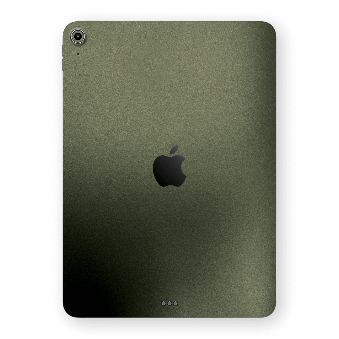 iPad Air 13” (M2) Military Green Metallic Skin Wrap Sticker Decal Cover Protector by QSKINZ | qskinz.com
