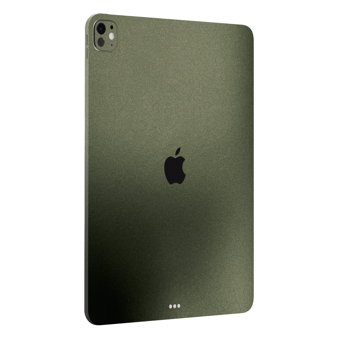iPad PRO 13" (M4) Military Green Metallic Skin Wrap Sticker Decal Cover Protector by QSKINZ | qskinz.com