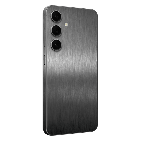 Samsung Galaxy S24+ PLUS Brushed Metal Titanium Metallic Skin Wrap Sticker Decal Cover Protector by EasySkinz | EasySkinz.com