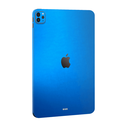 iPad PRO 12.9" (2021) Satin Blue Metallic Matt Matte Skin Wrap Sticker Decal Cover Protector by EasySkinz | EasySkinz.com
