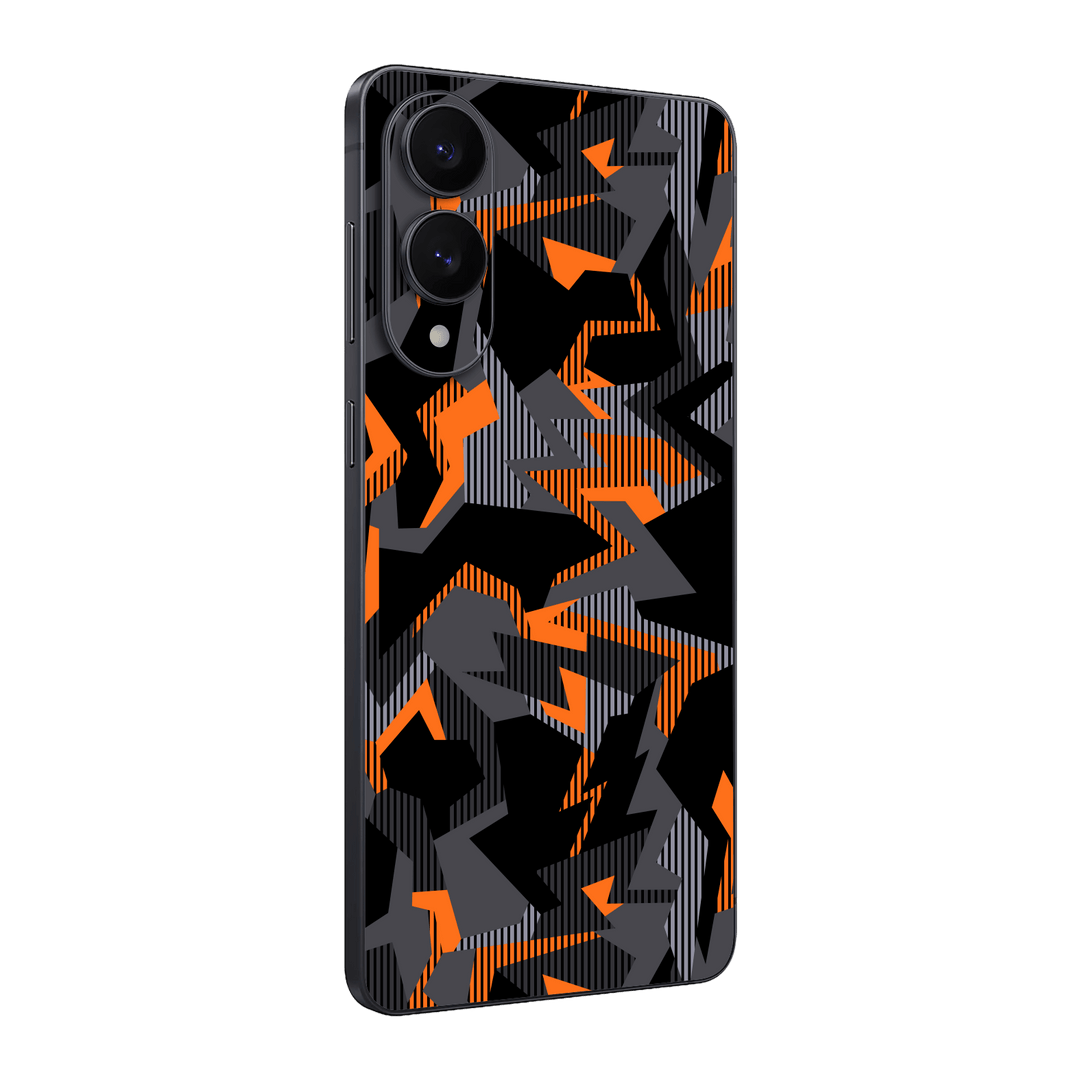 Samsung Galaxy S25 EDGE Print Printed Custom SIGNATURE Sharp-Edged Orange Camo Camouflage Skin Wrap Sticker Decal Cover Protector by QSKINZ | qskinz.com
