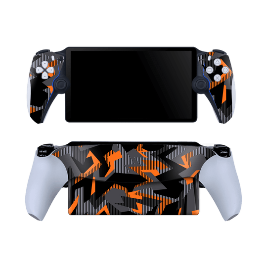 PlayStation PORTAL Print Printed Custom SIGNATURE Sharp-Edged Orange Camo Camouflage Skin Wrap Sticker Decal Cover Protector by QSKINZ | qskinz.com