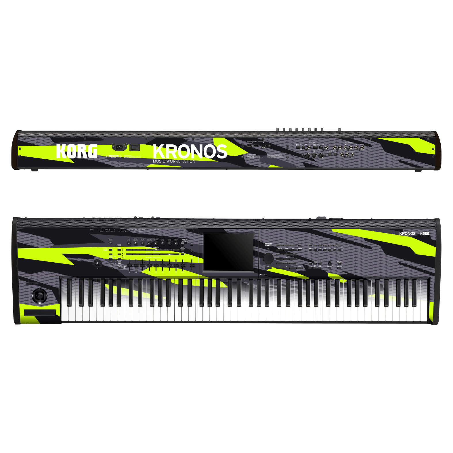 Korg Kronos 2 Music Workstation (88 keys) Print Printed Custom SIGNATURE Abstract Green Camouflage Skin Wrap Sticker Decal Cover Protector by Keyskinz & Jordan Rudess | qskinz.com
 