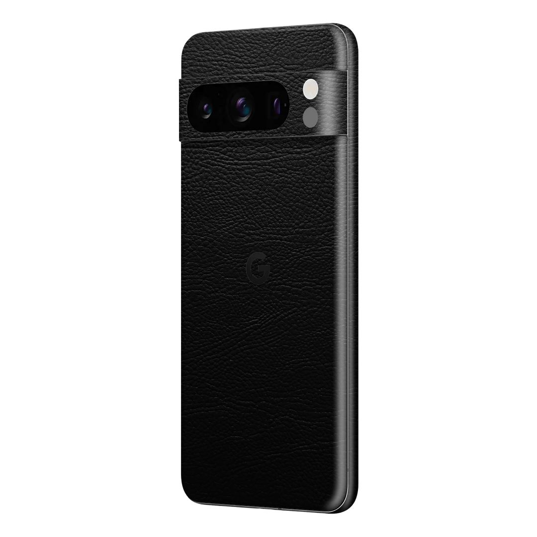 Google Pixel 8 PRO (2023) Luxuria Riders Black Leather Jacket 3D Textured Skin Wrap Decal Cover Protector by EasySkinz | EasySkinz.com
