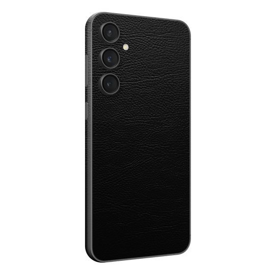 Samsung Galaxy S23 (FE) Luxuria BLACK LEATHER Riders Skin Wrap Sticker Decal Cover Protector by EasySkinz | EasySkinz.com
