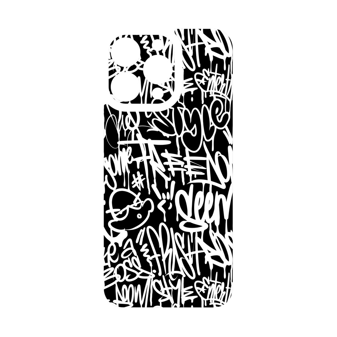 iPhone 16 Pro MAX Qcaze - SIGNATURE Monochrome Graffiti (Case + Skin Kit)