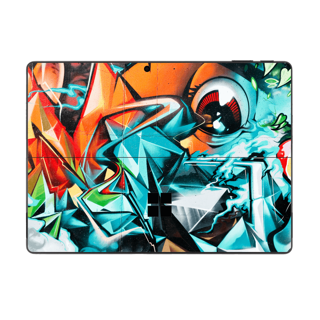 Microsoft Surface Pro 9 Print Printed Custom SIGNATURE Urban Blue Orange Street Art Skin Wrap Sticker Decal Cover Protector by EasySkinz | EasySkinz.com