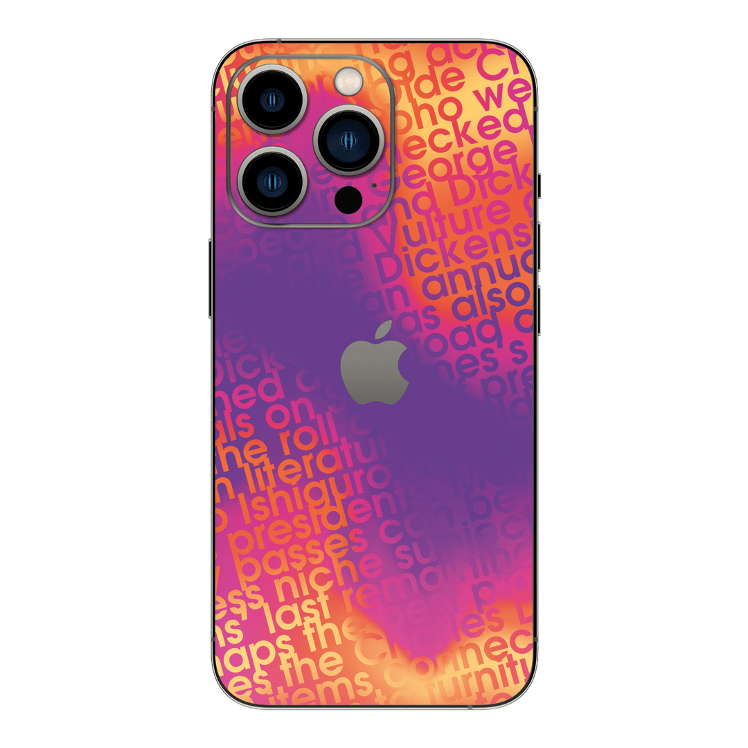 iPhone 15 Pro MAX Print Printed Custom SIGNATURE Inferno Swirl Gradient Skin Wrap Sticker Decal Cover Protector by QSKINZ | QSKINZ.COM