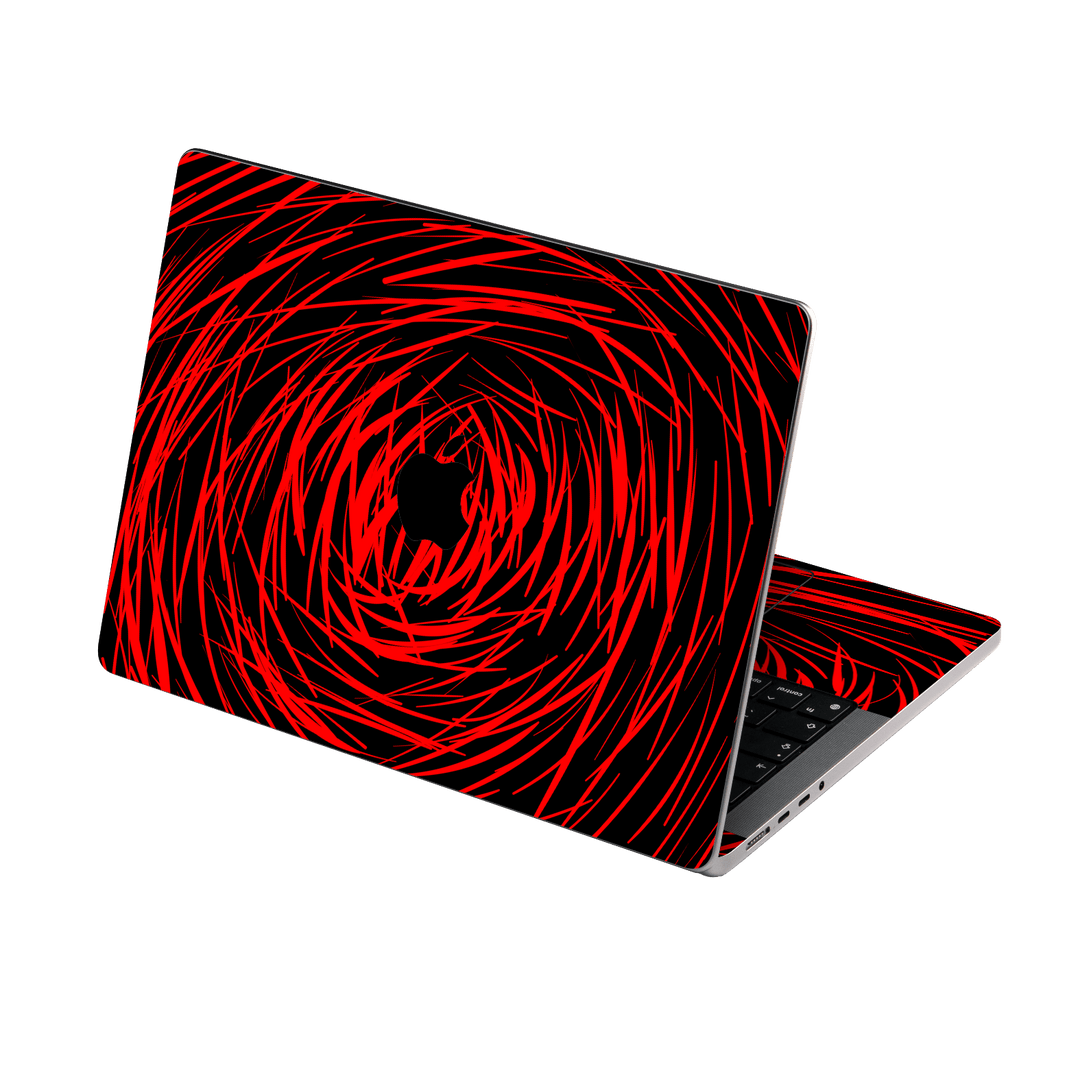 MacBook Pro 16” (2021/2023) Print Printed Custom SIGNATURE Quasar Red Mesh Skin Wrap Sticker Decal Cover Protector by QSKINZ | QSKINZ.COM