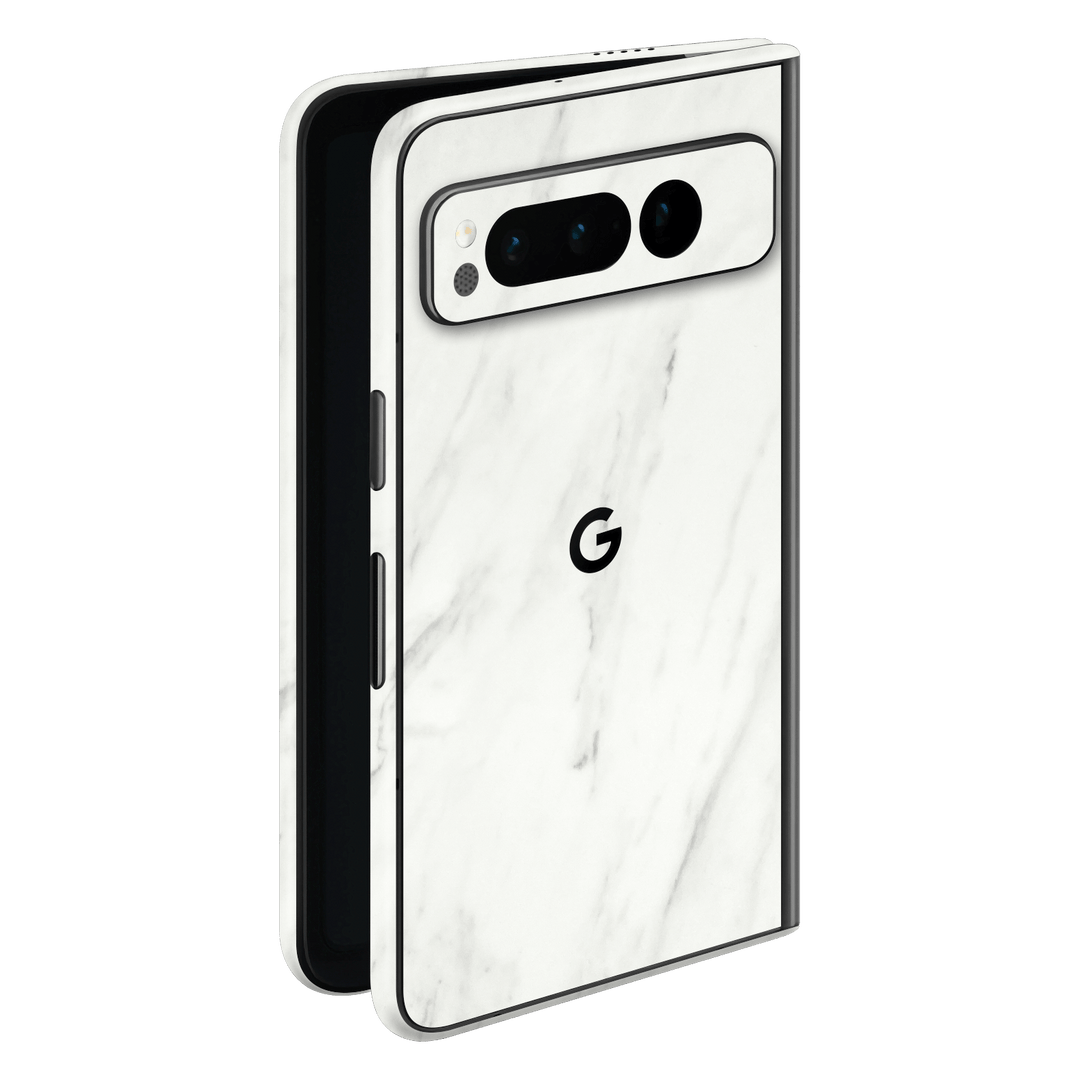 Google Pixel FOLD (2023) Luxuria White Marble Stone Skin Wrap Sticker Decal Cover Protector by EasySkinz | EasySkinz.com