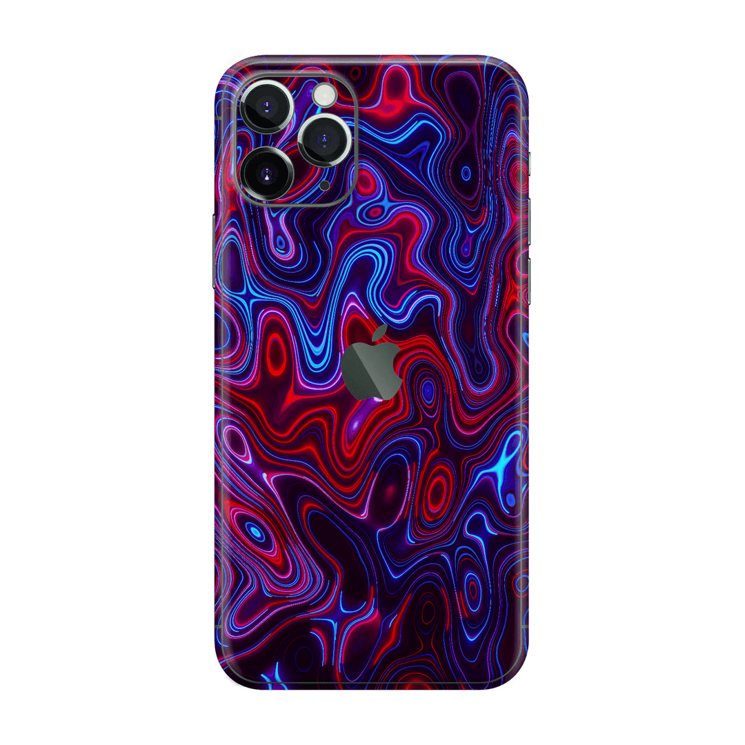 iPhone 11 Pro MAX Print Printed Custom SIGNATURE Flux Fusion Purple Neon Skin Wrap Sticker Decal Cover Protector by QSKINZ | QSKINZ.COM