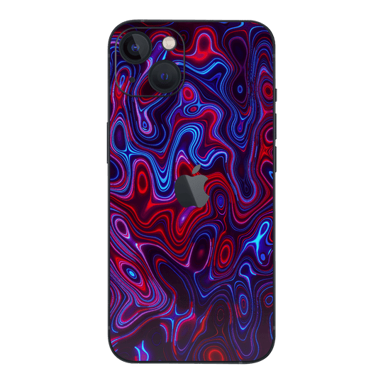 iPhone 13 Print Printed Custom SIGNATURE Flux Fusion Purple Neon Skin Wrap Sticker Decal Cover Protector by QSKINZ | QSKINZ.COM
