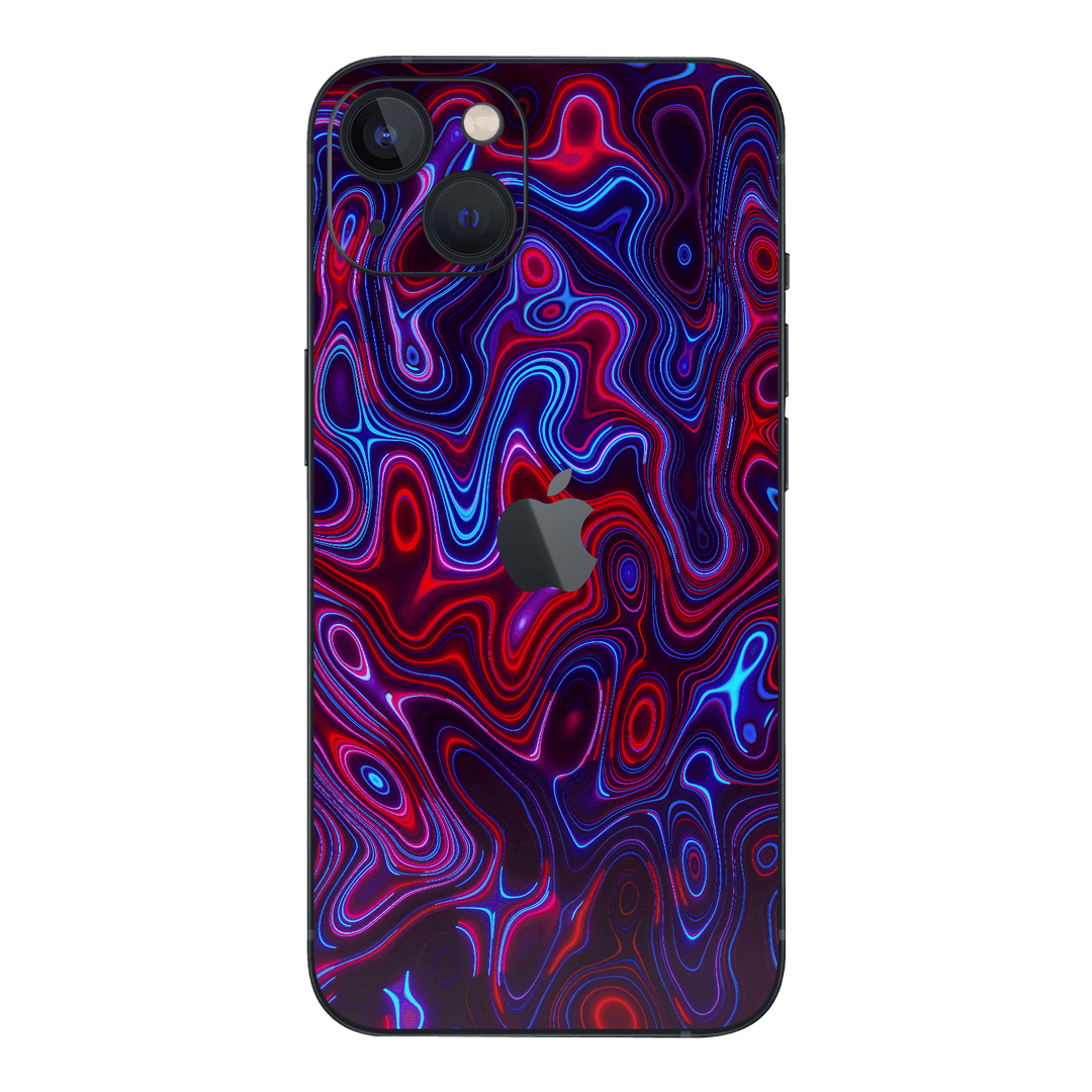 iPhone 14 Plus Print Printed Custom SIGNATURE Flux Fusion Purple Neon Skin Wrap Sticker Decal Cover Protector by QSKINZ | QSKINZ.COM
