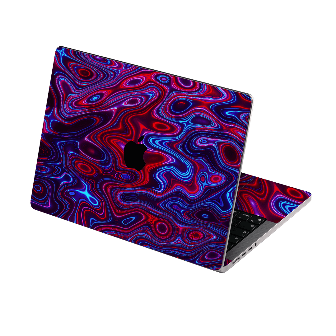 MacBook Pro 16” (2021/2023) Print Printed Custom SIGNATURE Flux Fusion Purple Neon Skin Wrap Sticker Decal Cover Protector by QSKINZ | QSKINZ.COM