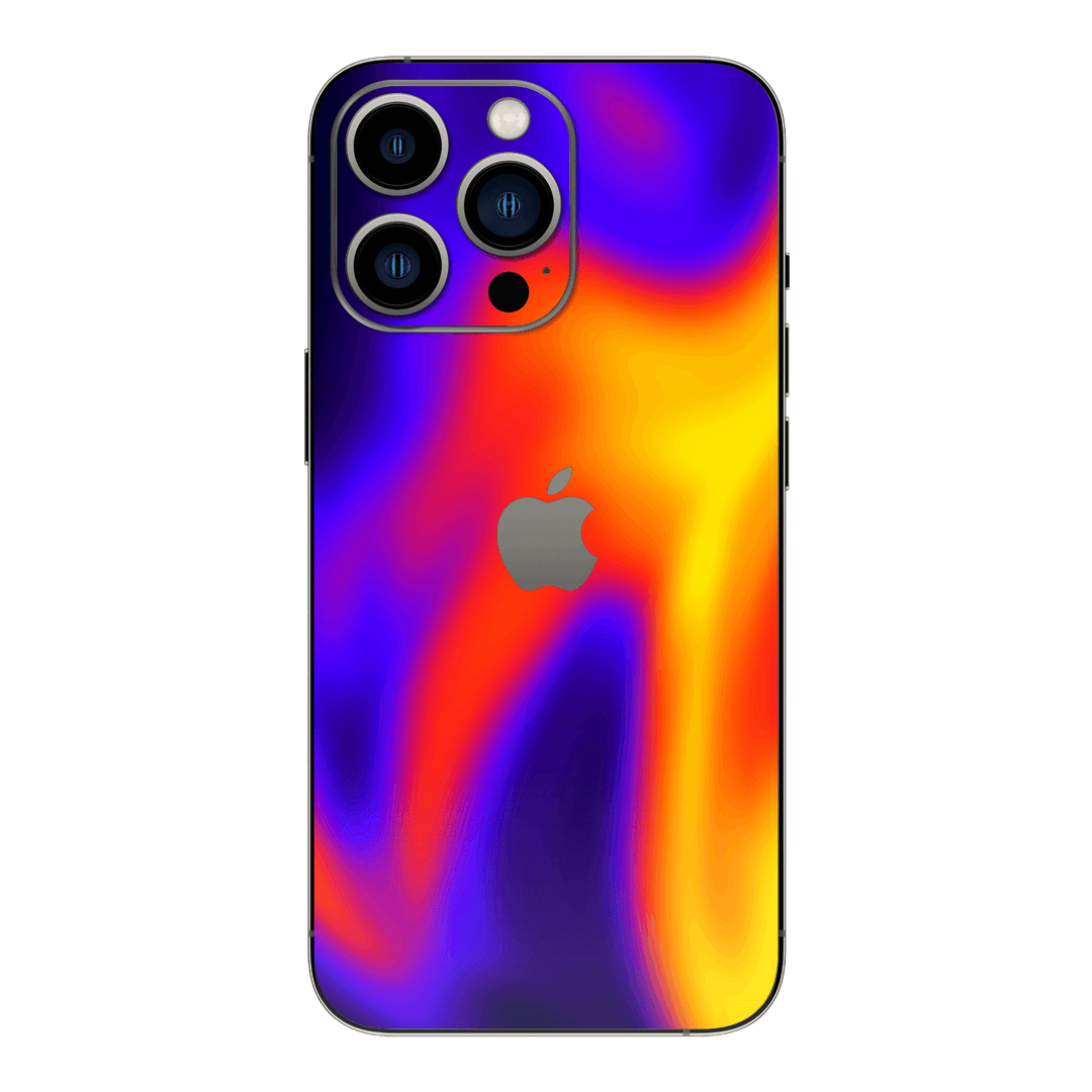 iPhone 14 PRO Print Printed Custom SIGNATURE Infrablaze Infrared Thermal Neon Skin Wrap Sticker Decal Cover Protector by QSKINZ | QSKINZ.COM