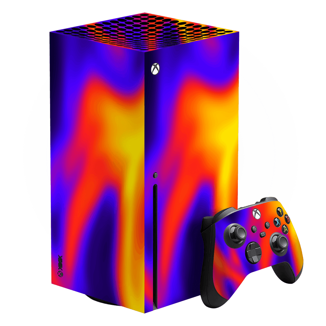 XBOX Series X Print Printed Custom SIGNATURE Infrablaze Infrared Thermal Neon Skin Wrap Sticker Decal Cover Protector by QSKINZ | QSKINZ.COM