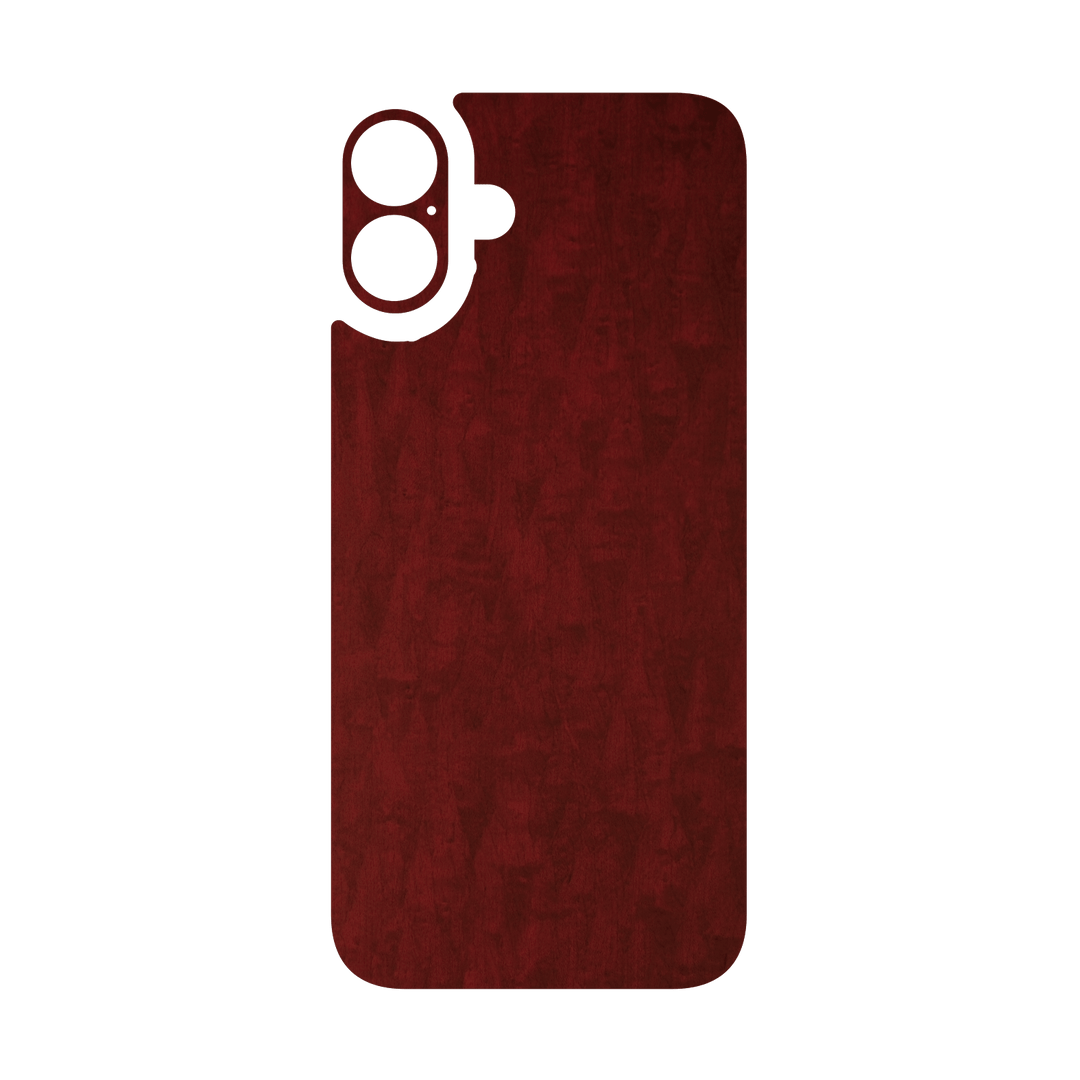 iPhone 16 Qcaze - LUXURIA Scarlet Satin Wood (Case + Skin Kit)