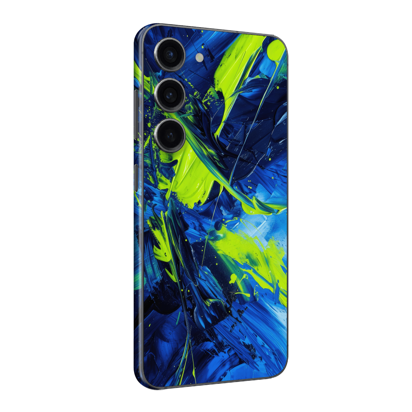 Samsung Galaxy S23 Print Printed Custom SIGNATURE Glowquatic Neon Yellow Green Blue Skin Wrap Sticker Decal Cover Protector by QSKINZ | QSKINZ.COM