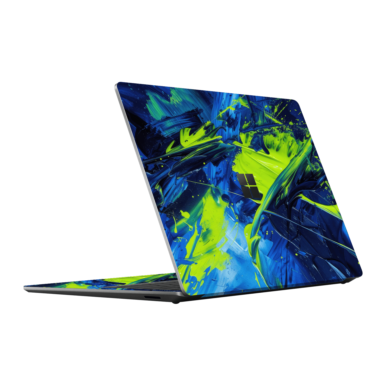 Surface Laptop 5, 13.5” Print Printed Custom SIGNATURE Glowquatic Neon Yellow Green Blue Skin Wrap Sticker Decal Cover Protector by QSKINZ | QSKINZ.COM