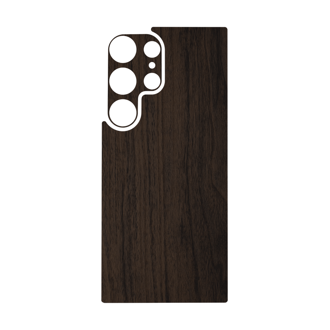 Galaxy S24 ULTRA Qcaze - LUXURIA Textured DARK WALNUT (Case + Skin Kit)