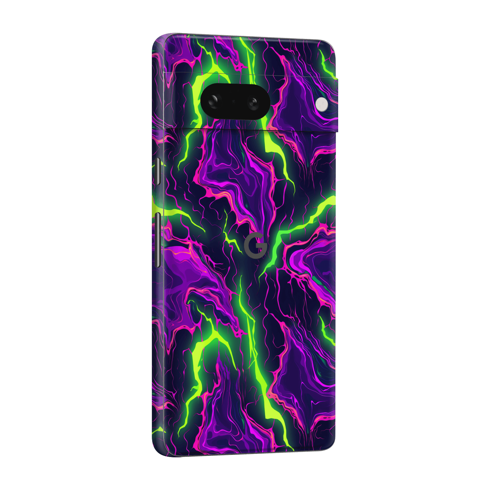 Pixel 7a Print Printed Custom SIGNATURE Twisterra Twist Neon Purple Yellow Green Anime Skin Wrap Sticker Decal Cover Protector by QSKINZ | QSKINZ.COM