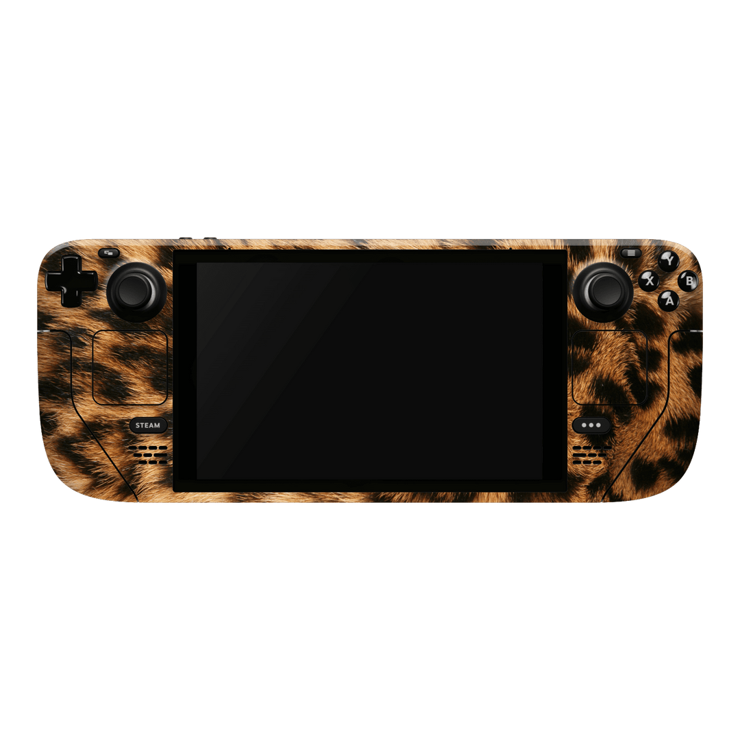 Steam Deck Oled Print Printed Custom SIGNATURE Leo Reverie Leopard Print Skin Wrap Sticker Decal Cover Protector by QSKINZ | QSKINZ.COM