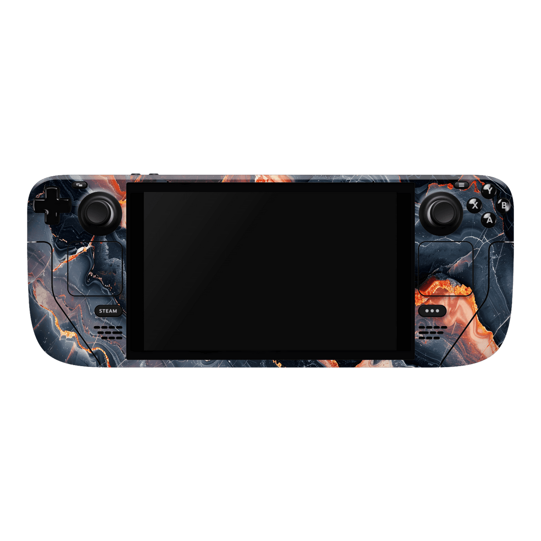 Steam Deck Print Printed Custom SIGNATURE Terra Noir Stone Marble Skin Wrap Sticker Decal Cover Protector by QSKINZ | QSKINZ.COM