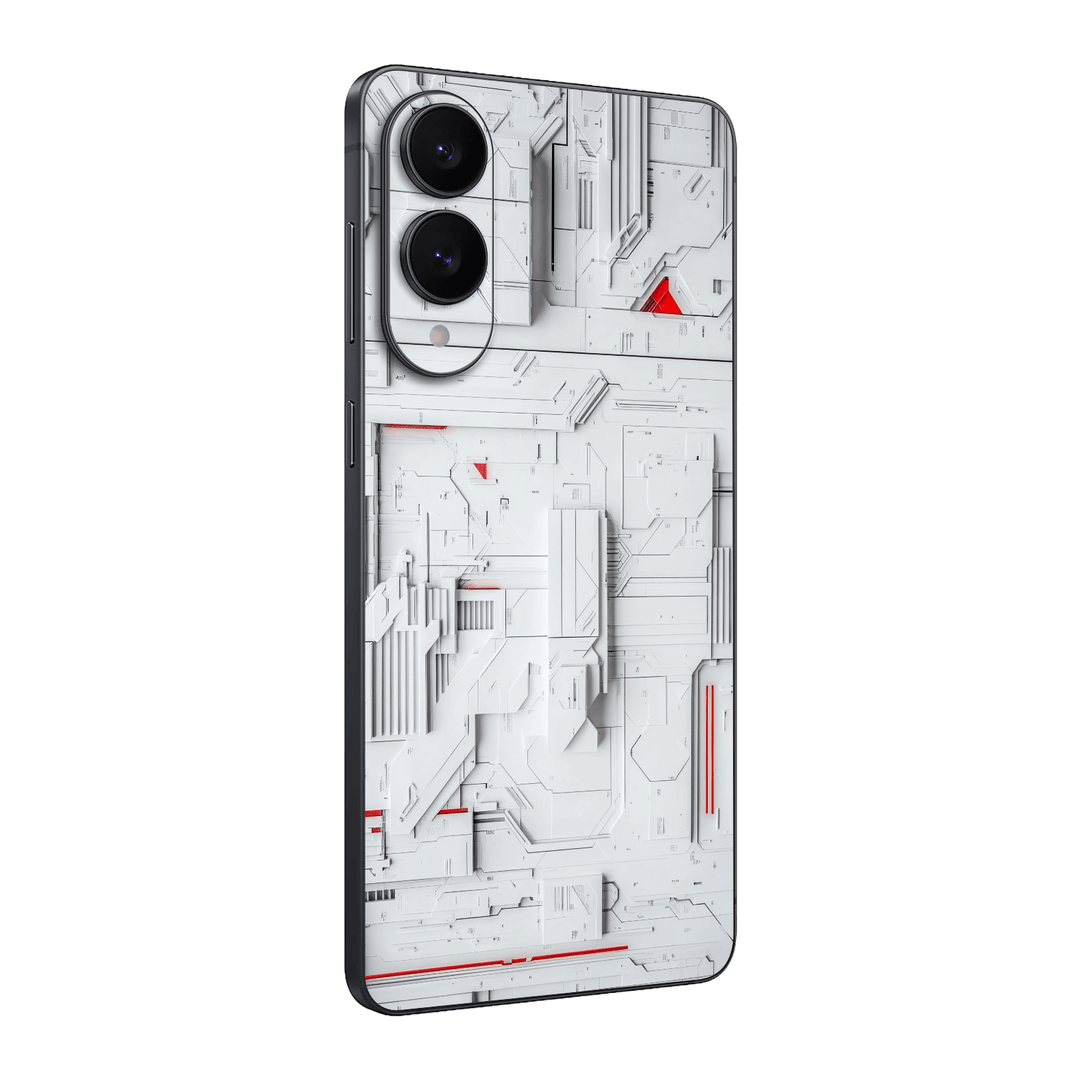 Samsung Galaxy S25 EDGE Print Printed Custom SIGNATURE Interstellar White Spaceship Skin Wrap Sticker Decal Cover Protector by QSKINZ | QSKINZ.COM
