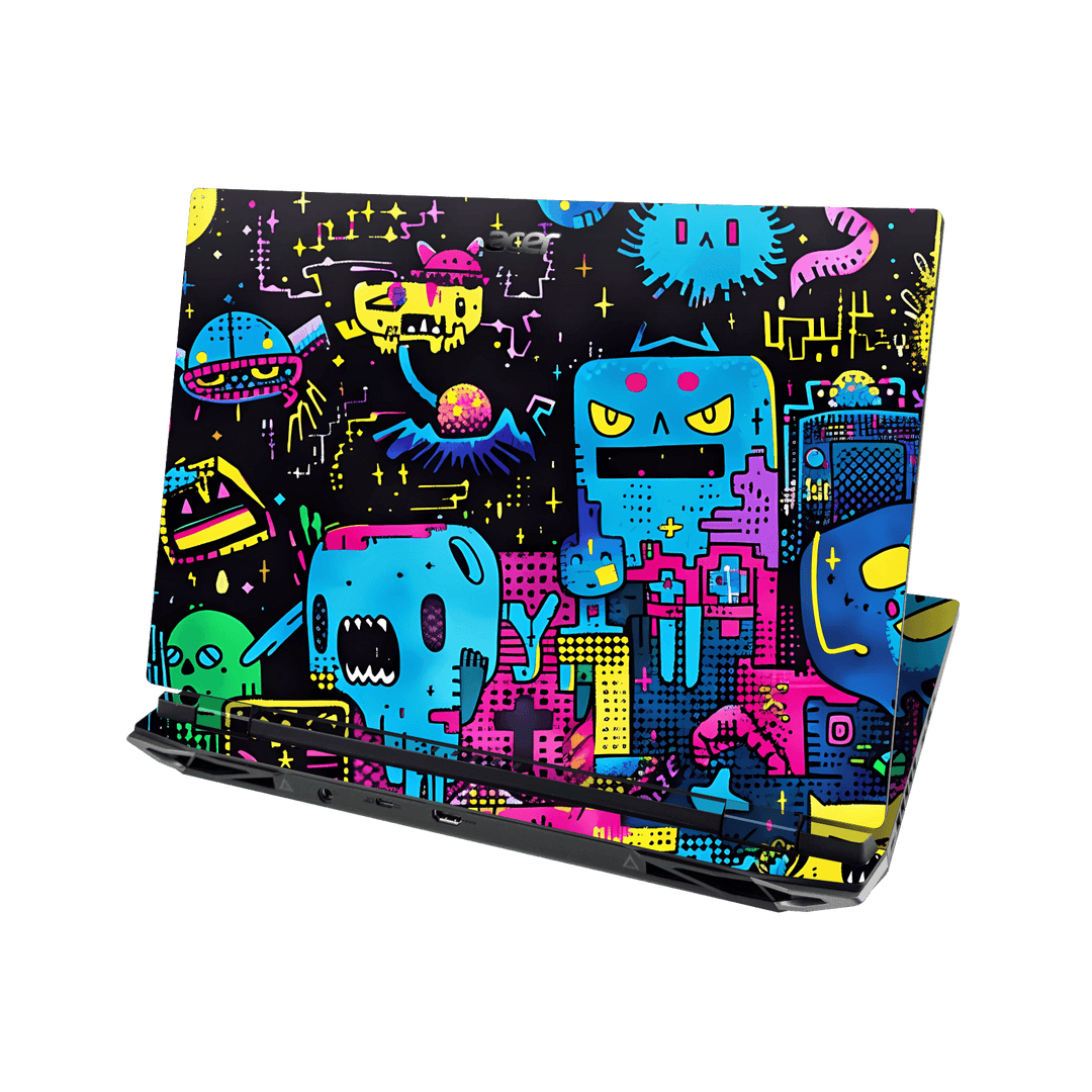 Acer NITRO 5 (17-inch) Print Printed Custom SIGNATURE Arcade Rave Gaming Gamer Pixel Skin Wrap Sticker Decal Cover Protector by QSKINZ | QSKINZ.COM