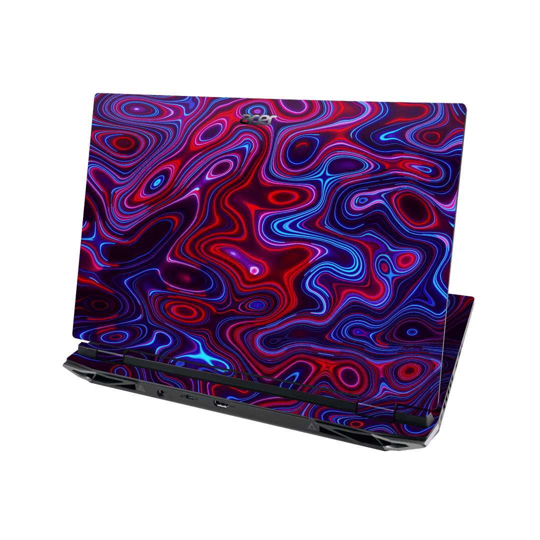 Acer NITRO 5 (17-inch) Print Printed Custom SIGNATURE Flux Fusion Purple Neon Skin Wrap Sticker Decal Cover Protector by QSKINZ | QSKINZ.COM